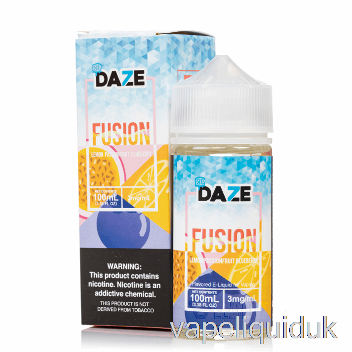 ICED Lemon Passionfruit Blueberry - 7 Daze Fusion - 100mL 3mg Vape Juice